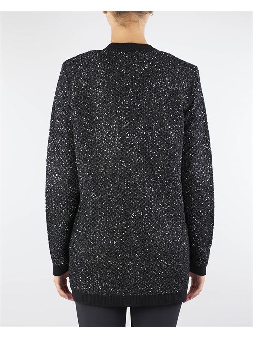 Wool cardigan with sequin thread Elisabetta Franchi ELISABETTA FRANCHI | Sweater | MK27M47E2X16